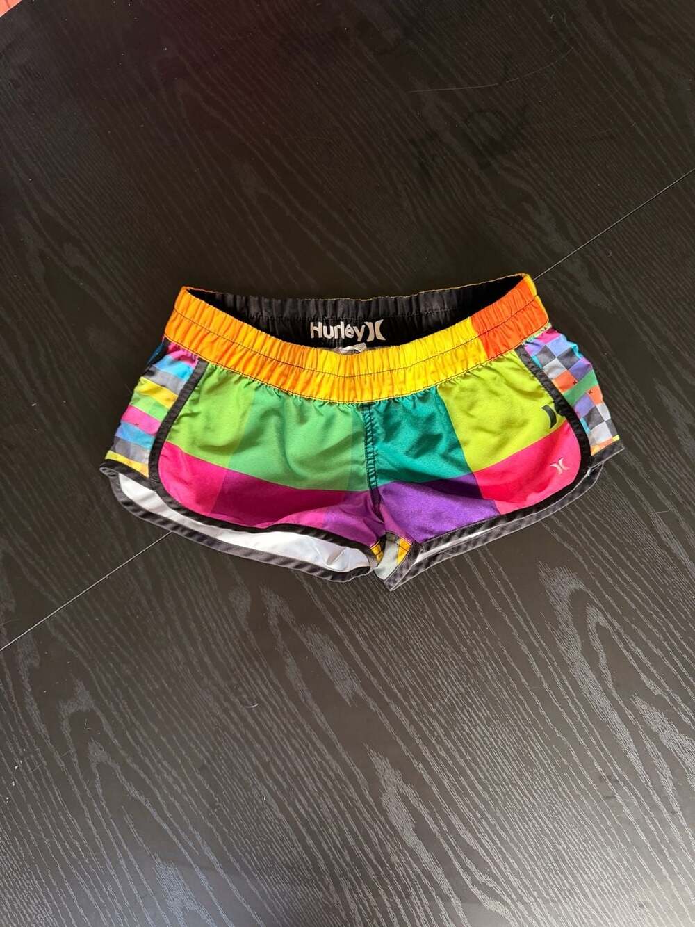 Hurley Women's Multicolor Colorblock Athletic Pull-On Board Shorts Size Small - Picture 1 of 7